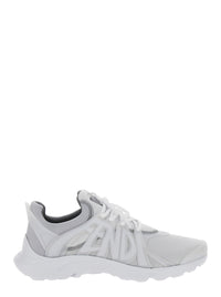 Fendi Men 'Fendi Tag' Grey Sneakers With Logo In Techno Mesh Man