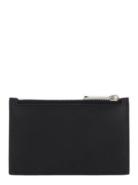 Bottega Veneta Men Black Card-Holder With Intreccio Motif In Leather Man