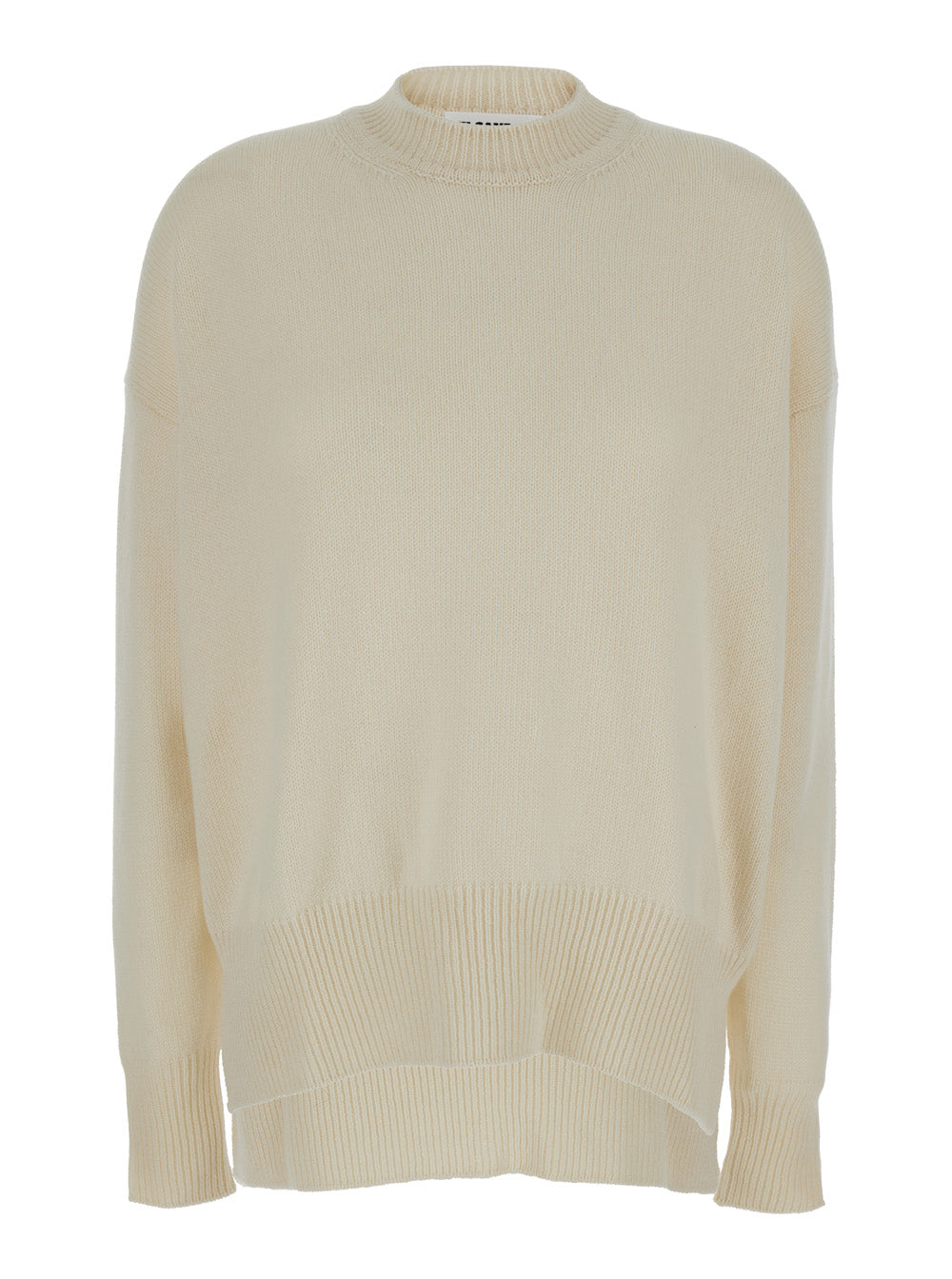 JIL SANDER Jil Sander Women Beige Ribbed Pullover In Cashmere Woman