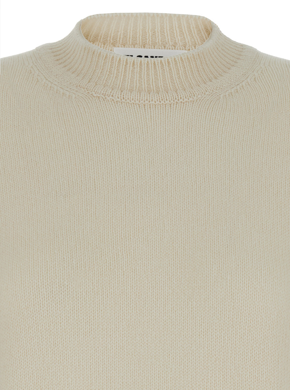 JIL SANDER Jil Sander Women Beige Ribbed Pullover In Cashmere Woman