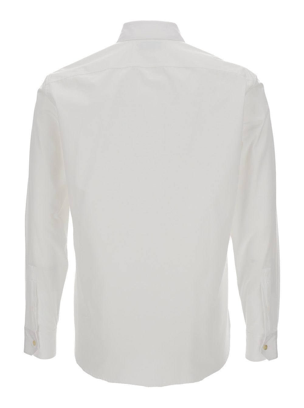 SAINT LAURENT Saint Laurent Men White Pointed Collar Long Sleeve Shirt In Cotton Man