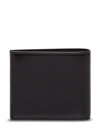 Saint Laurent Men Black Leather Wallet With Logo