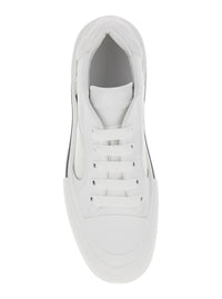 Alexander Mcqueen Men 'Cruis' White Low Top Sneakers With Logo Detail In Leather And Fabric Man