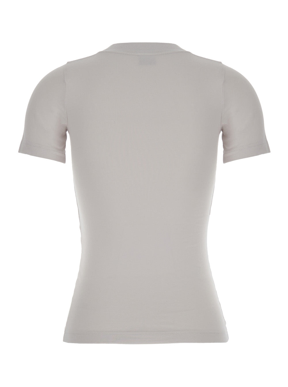 BALENCIAGA Balenciaga Women Off White T-Shirt With Beverly Hills Embroidery In Peeling Stretch Jersey Woman