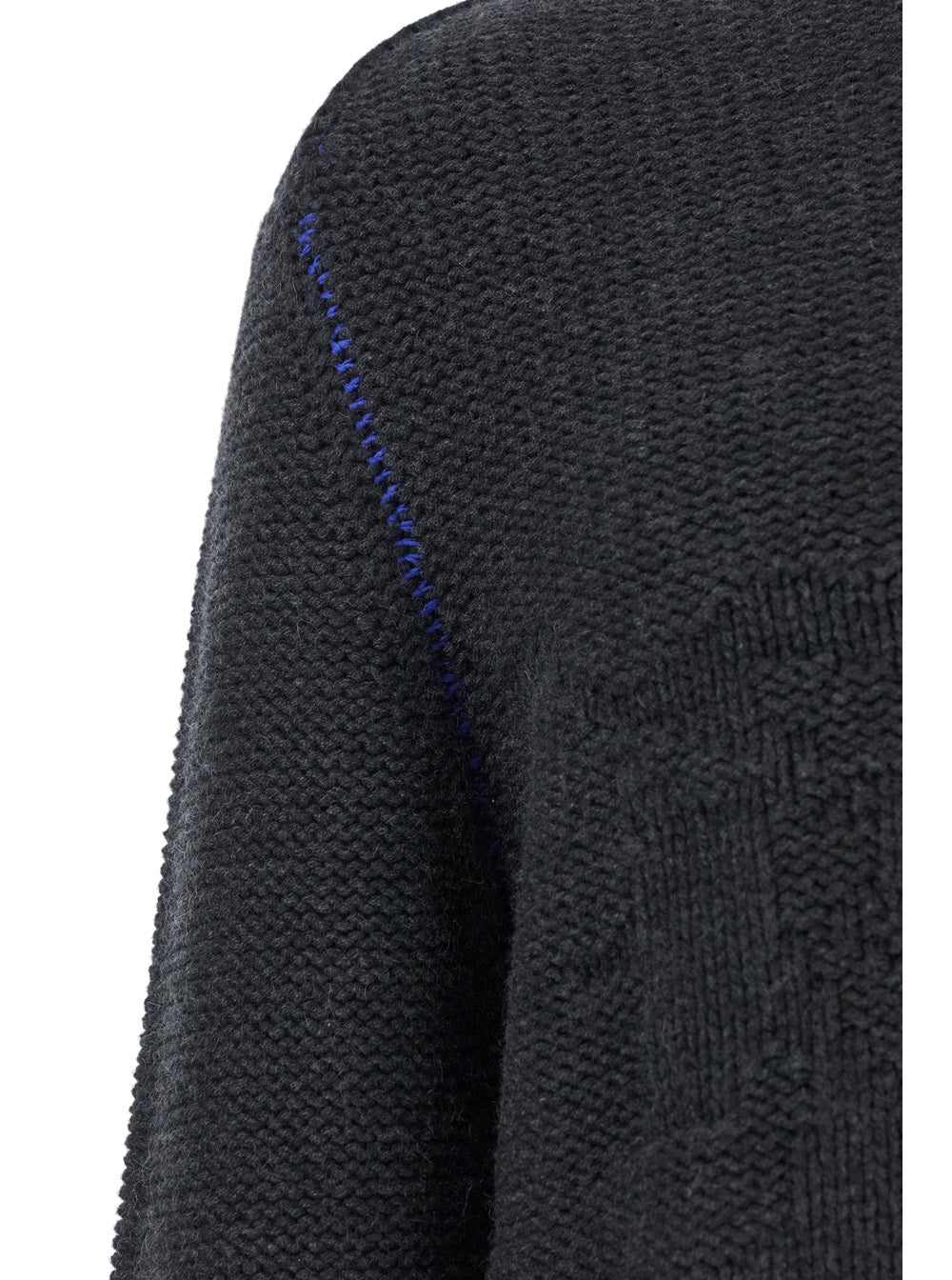 Burberry Men Grey Sweater With Equestrian Knight Jacquard Motif In Cashmere Man