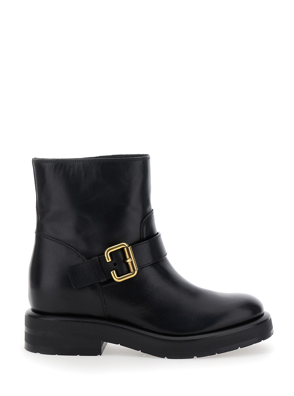 CHLOÉ Chloé Women 'Coddington' Black Ankle Boots With Paddington Buckle In Leather Woman