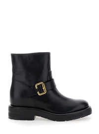 CHLOÉ Chloé Women 'Coddington' Black Ankle Boots With Paddington Buckle In Leather Woman