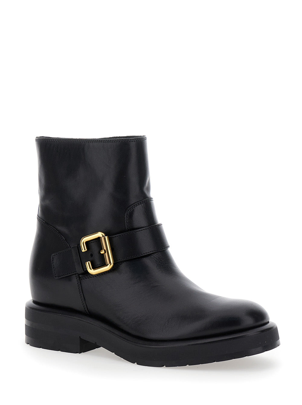 CHLOÉ Chloé Women 'Coddington' Black Ankle Boots With Paddington Buckle In Leather Woman