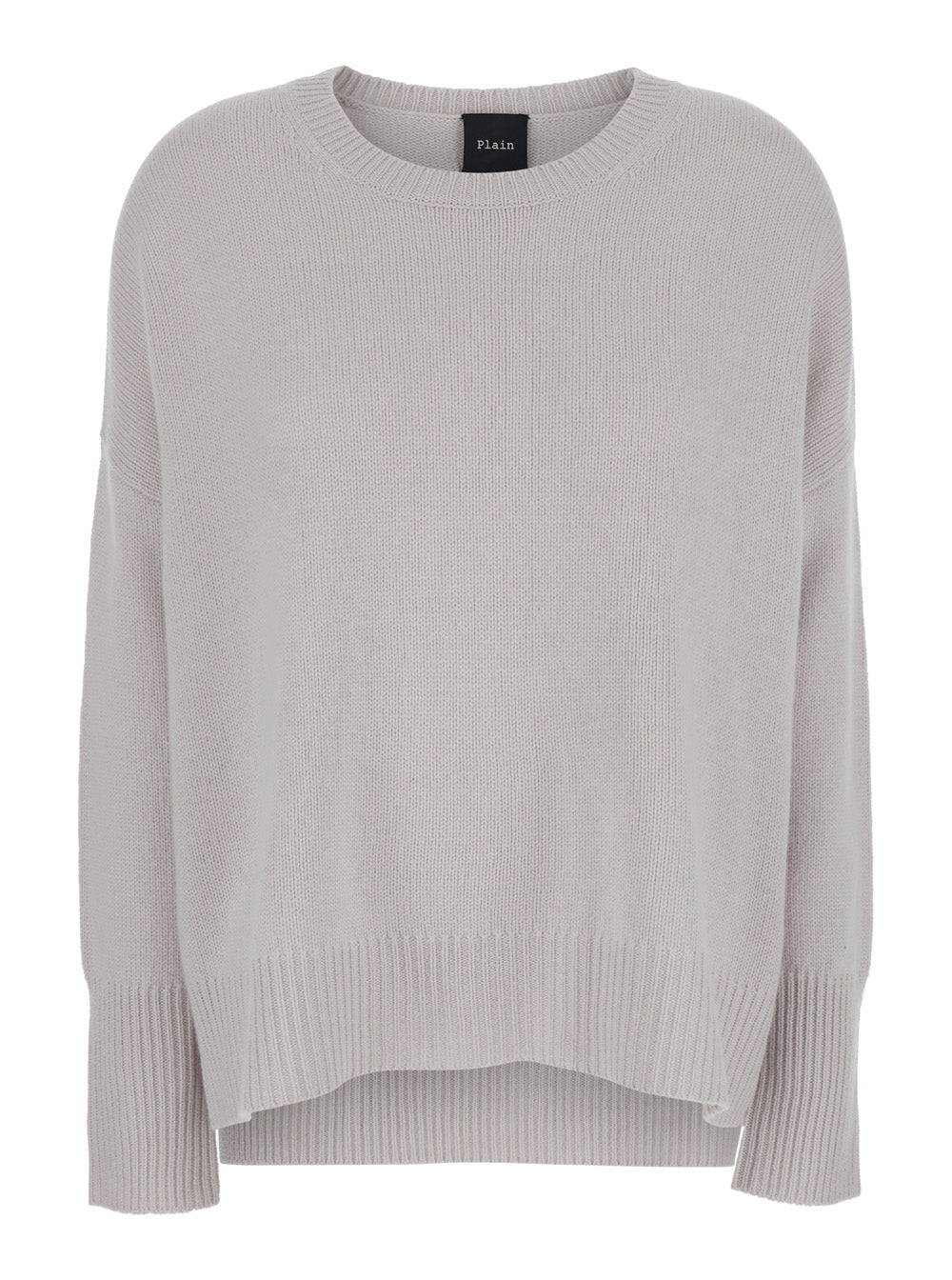Leplain Women Grey Oversized Crewneck Sweater In Cashmere Woman
