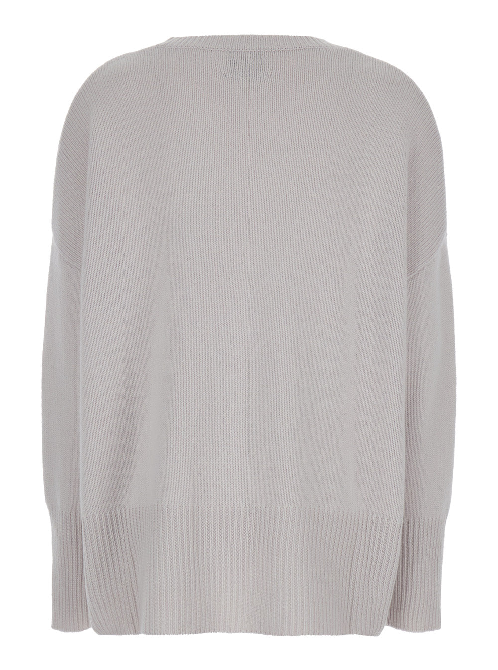 Leplain Women Grey Oversized Crewneck Sweater In Cashmere Woman