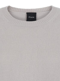 Leplain Women Grey Oversized Crewneck Sweater In Cashmere Woman
