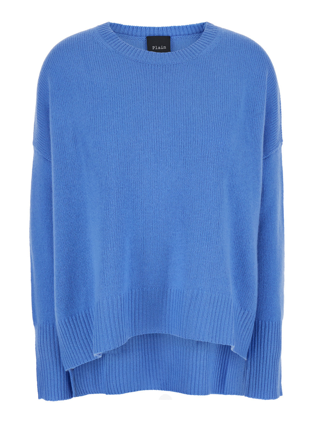 Leplain Women Light Blue Oversized Crewneck Sweater In Cashmere Woman