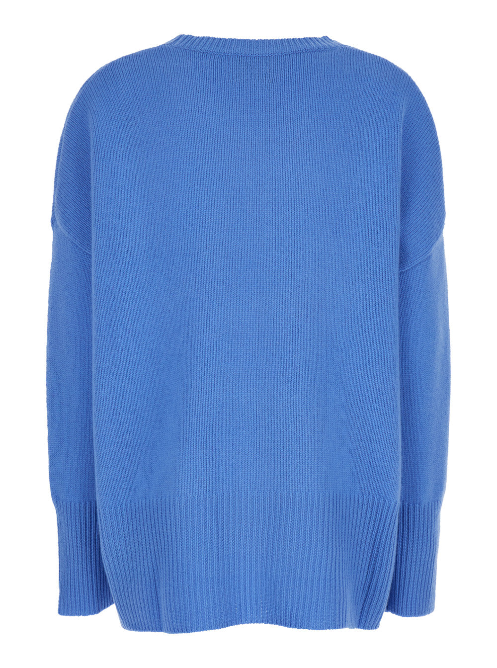 Leplain Women Light Blue Oversized Crewneck Sweater In Cashmere Woman