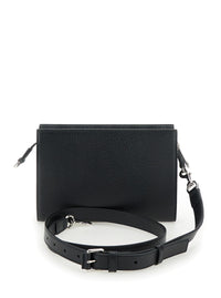 Gucci Men Super Mini Crossbody Bag With Logo Patch In Leather Man