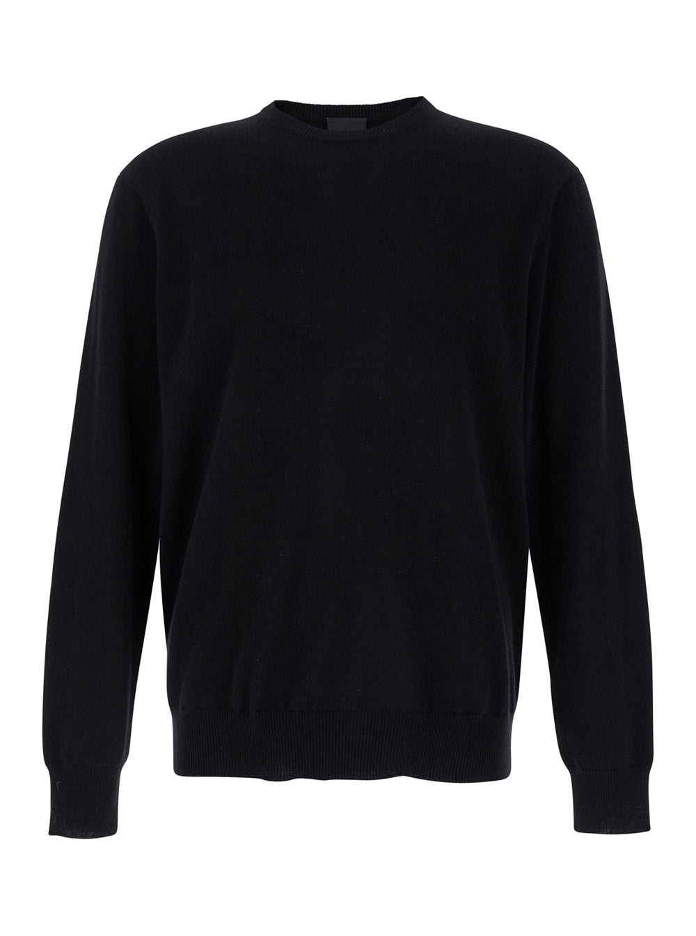 Leplain Men Black Crewneck Long Sleeve Sweater In Cashmere Man