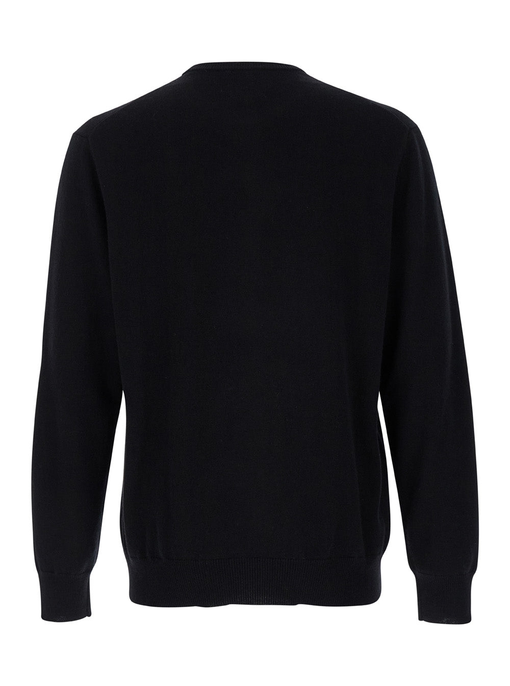 Leplain Men Black Crewneck Long Sleeve Sweater In Cashmere Man