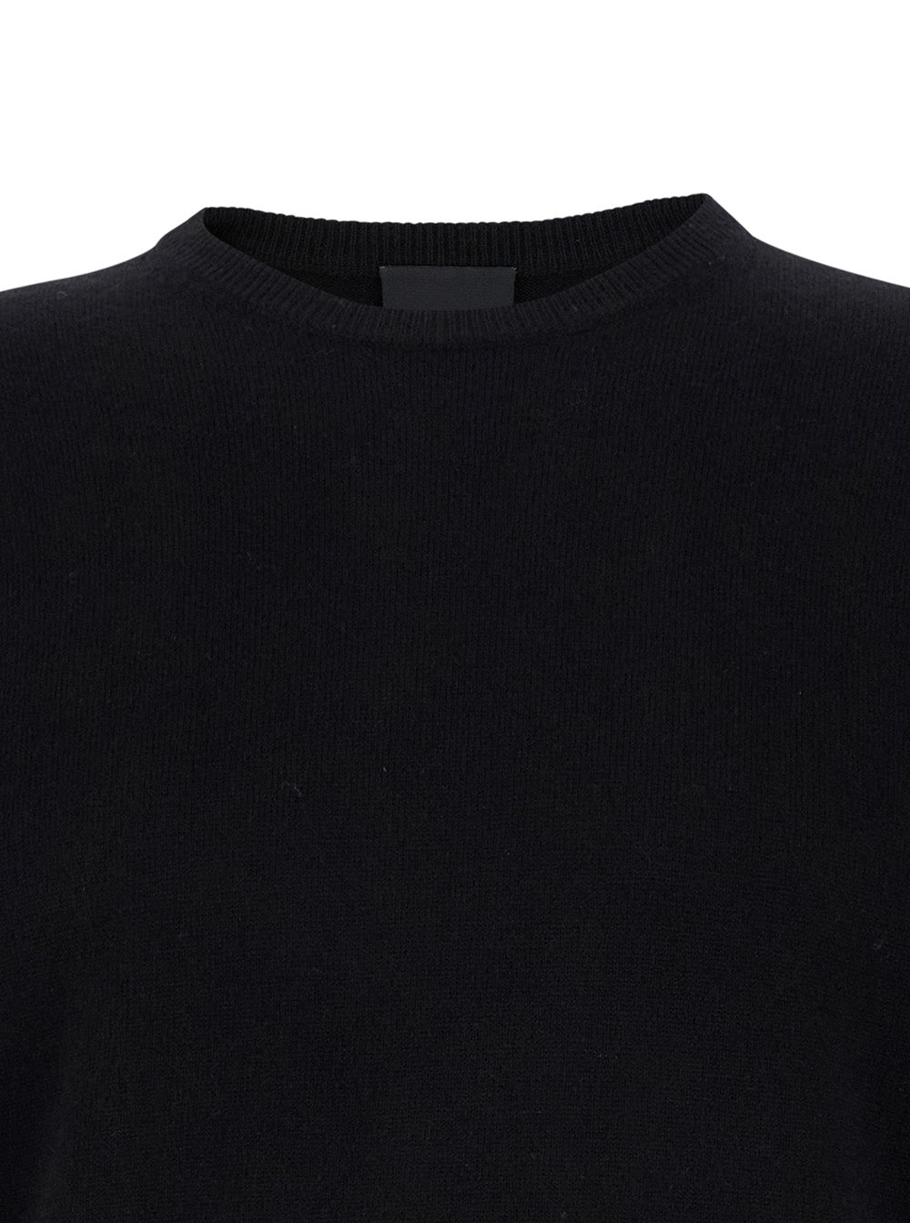 Leplain Men Black Crewneck Long Sleeve Sweater In Cashmere Man