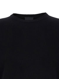 Leplain Men Black Crewneck Long Sleeve Sweater In Cashmere Man