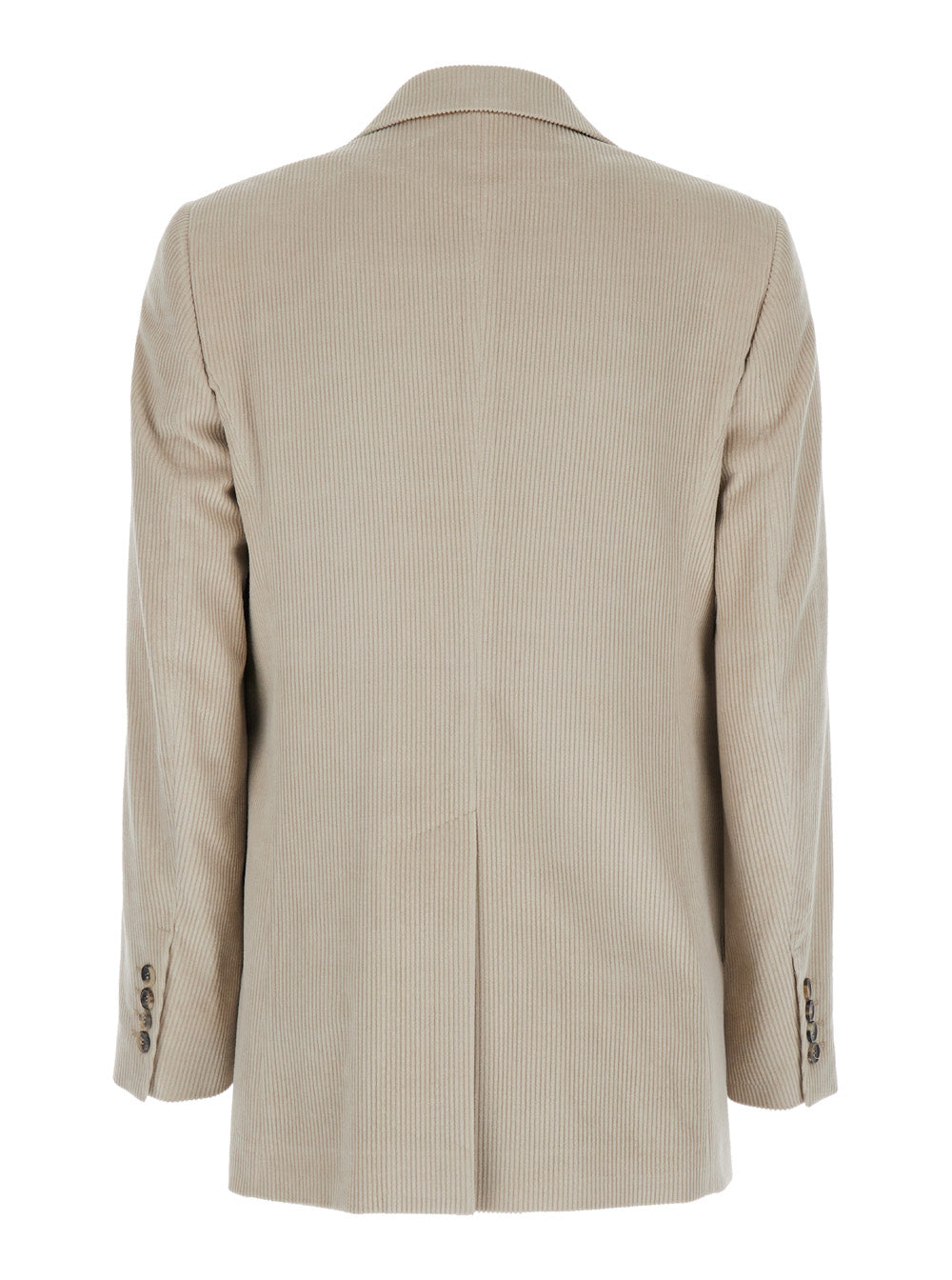 MAX MARA Max Mara Women 'Kuban' Beige Single-Breasted Jacket With Notched Revers In Cotton Blend Woman