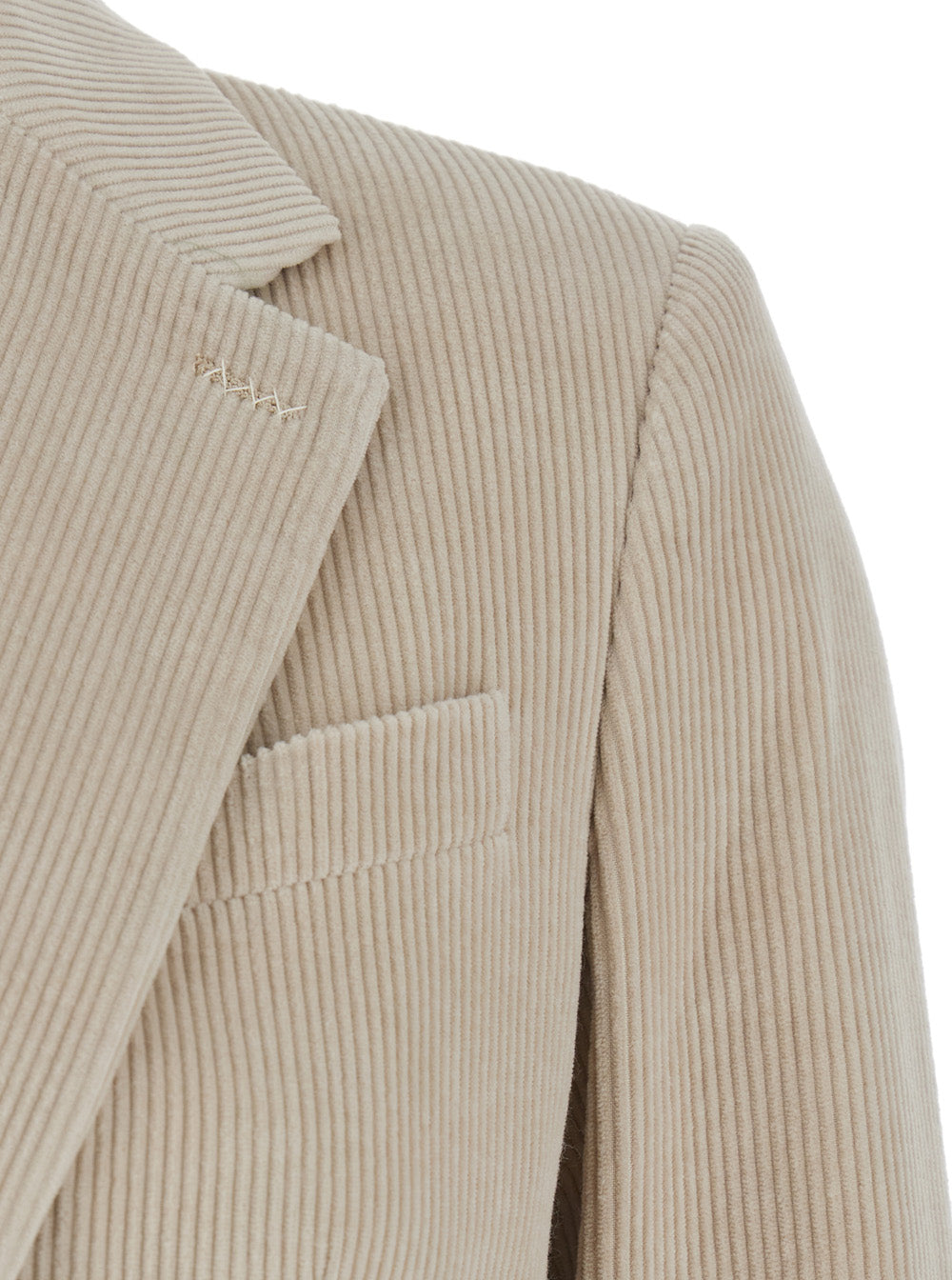 MAX MARA Max Mara Women 'Kuban' Beige Single-Breasted Jacket With Notched Revers In Cotton Blend Woman
