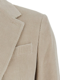 MAX MARA Max Mara Women 'Kuban' Beige Single-Breasted Jacket With Notched Revers In Cotton Blend Woman