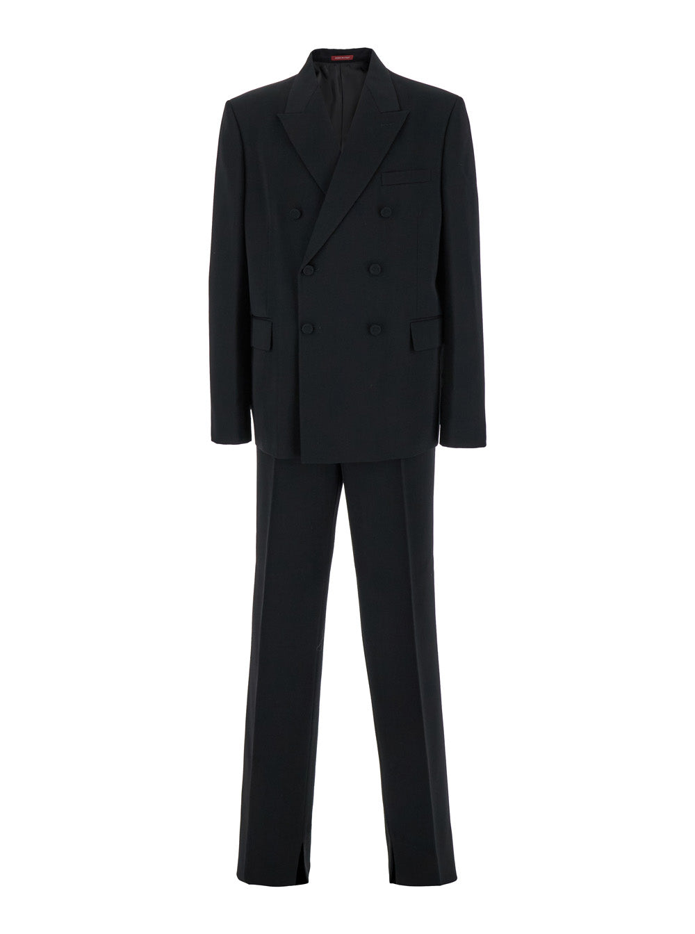 GUCCI Gucci Men Black Double-Breasted Suit With G Detail In Wool Man