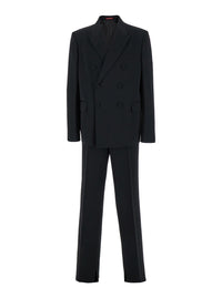 GUCCI Gucci Men Black Double-Breasted Suit With G Detail In Wool Man