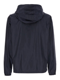 Valentino Men Blue Jacket With Vlogo Detail In Nylon Man