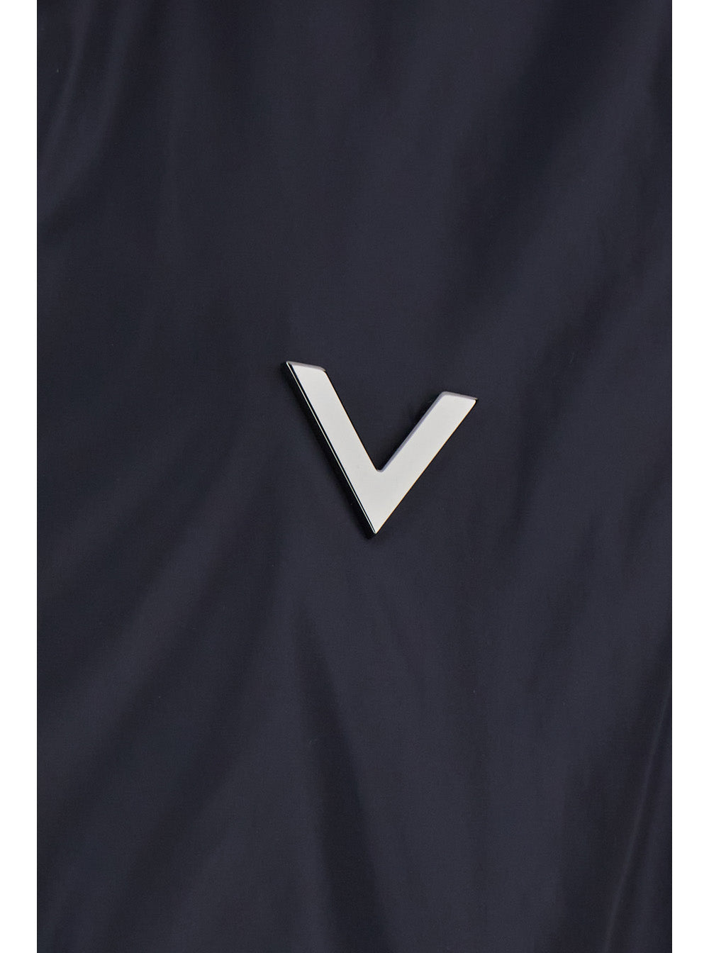 Valentino Men Blue Jacket With Vlogo Detail In Nylon Man