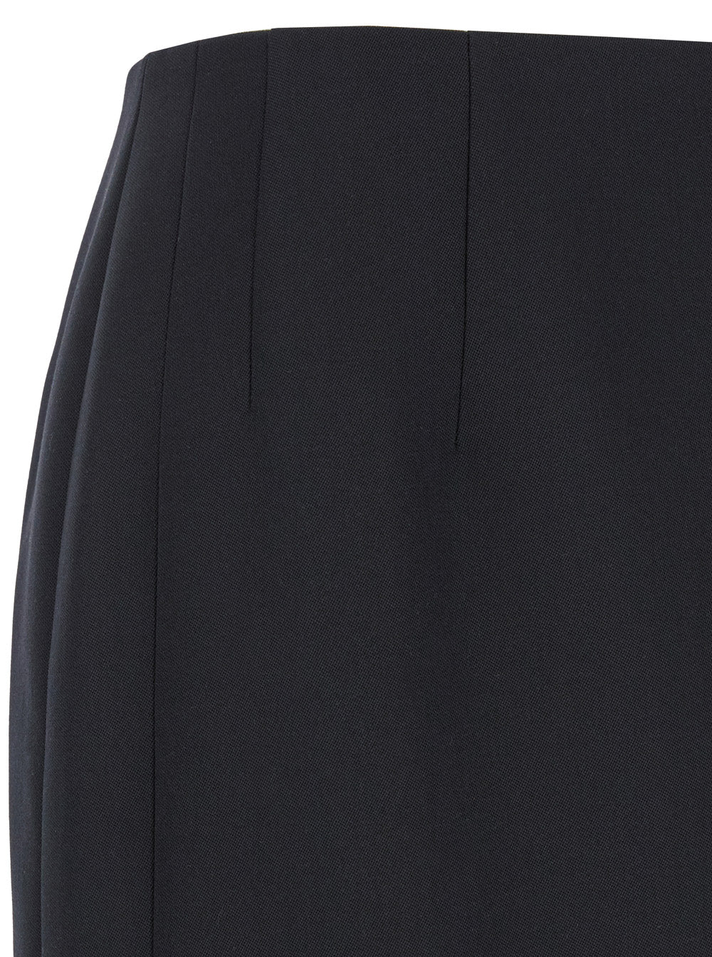 Valentino Women 'Grisaille' Black Midi Skirt With Side Splits In Wool Woman