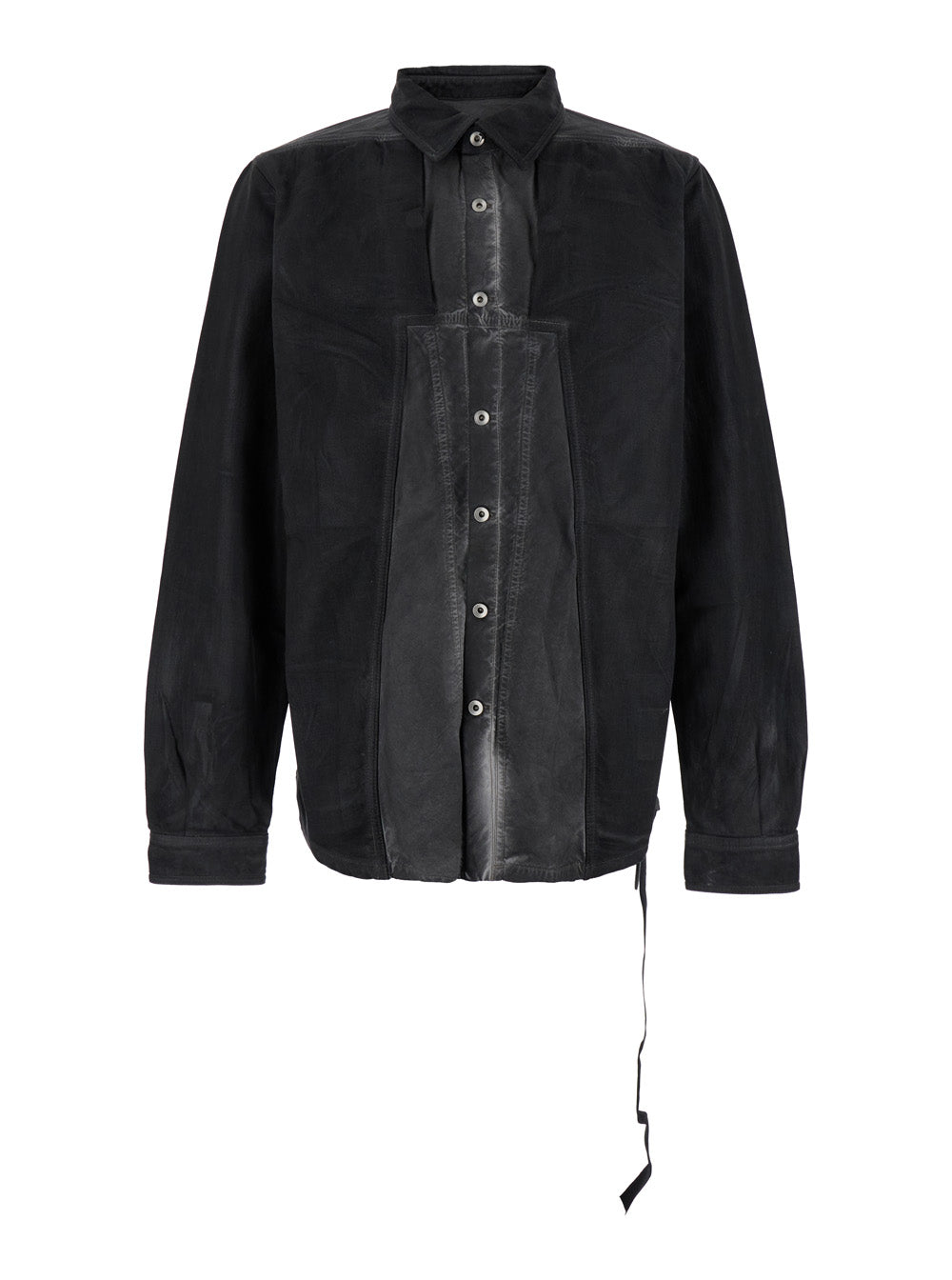 Drkshdw Men 'Splintered' Grey Shirt With Classic Collar And Faded Effect In Cotton Man