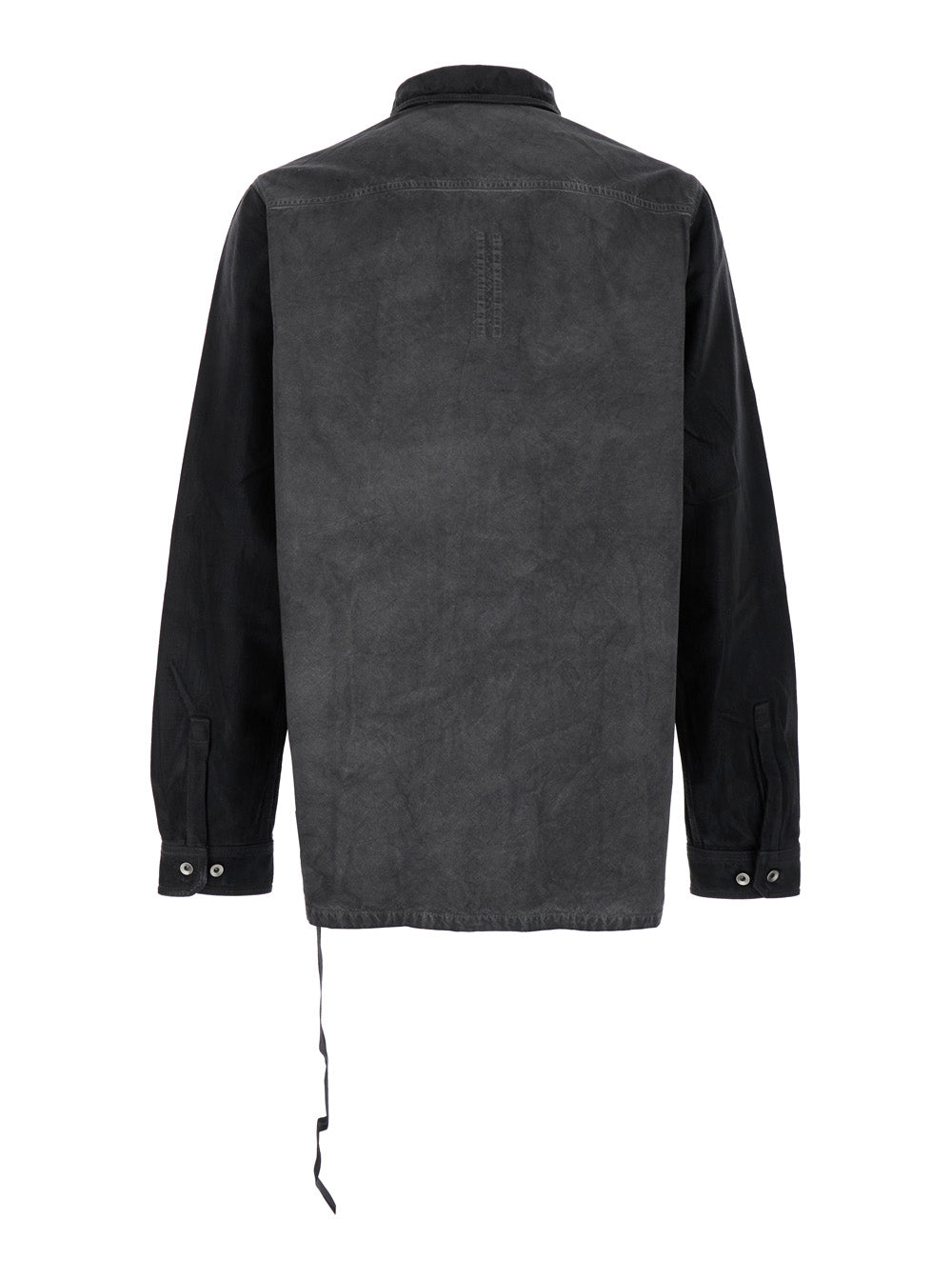 Drkshdw Men 'Splintered' Grey Shirt With Classic Collar And Faded Effect In Cotton Man