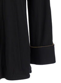Bottega Veneta Women Black Shirt With Notebook Cuffs In Viscose Woman