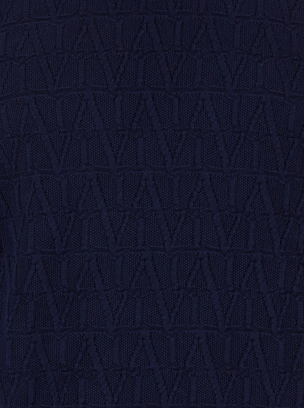Valentino Men Blue Crewneck Sweater In Jacquard Toile Iconographique Man