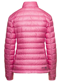 Moncler Grenoble Women 'Walibi' Pink Down Jacket With Logo Patch In Polyamide Woman