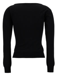 Alexander Mcqueen Women Black Top With Square Neckline In Viscose Blend Woman