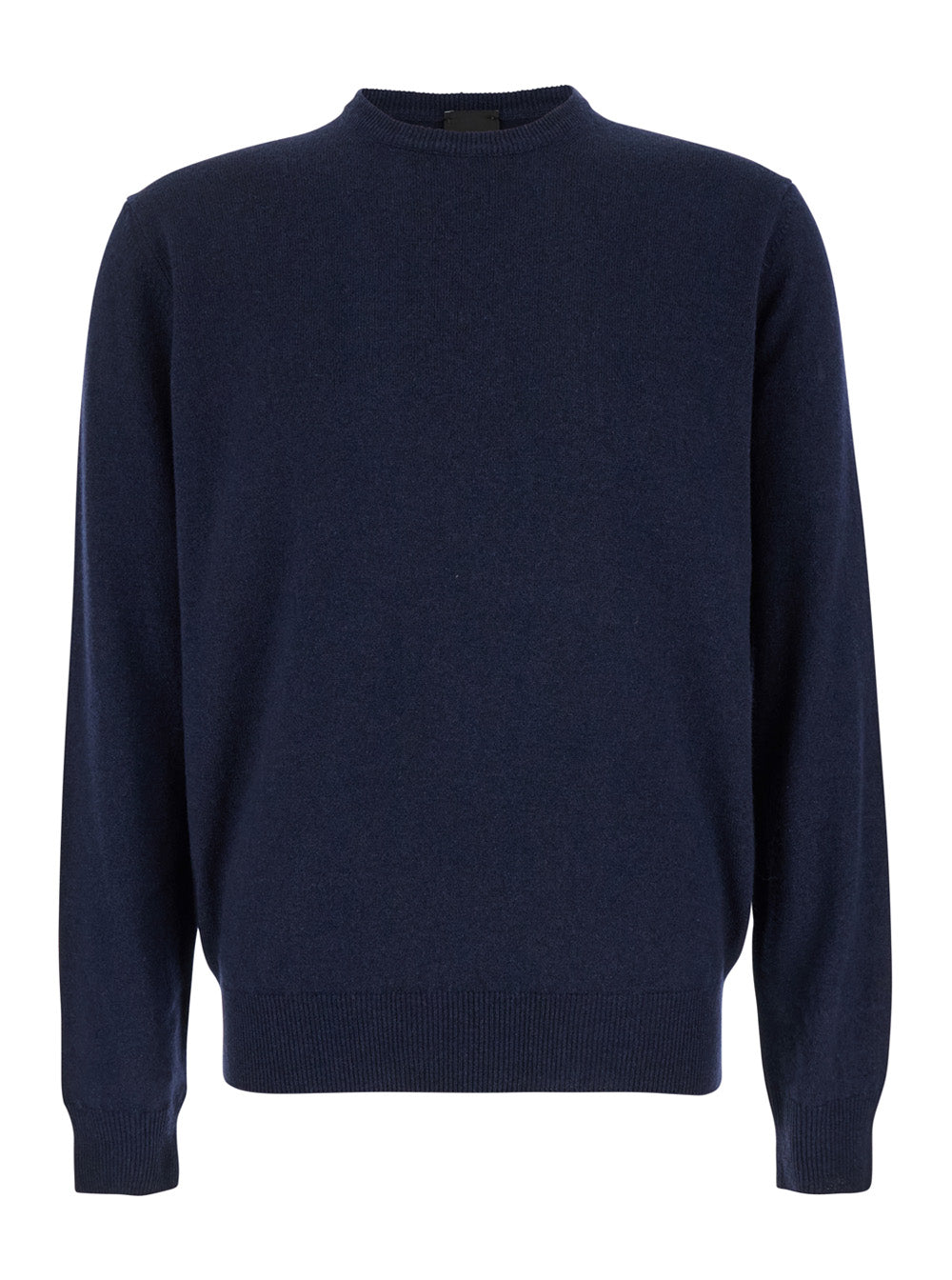 Leplain Men Crewneck Sweater In Merino Wool And Silk Blend Blue Men