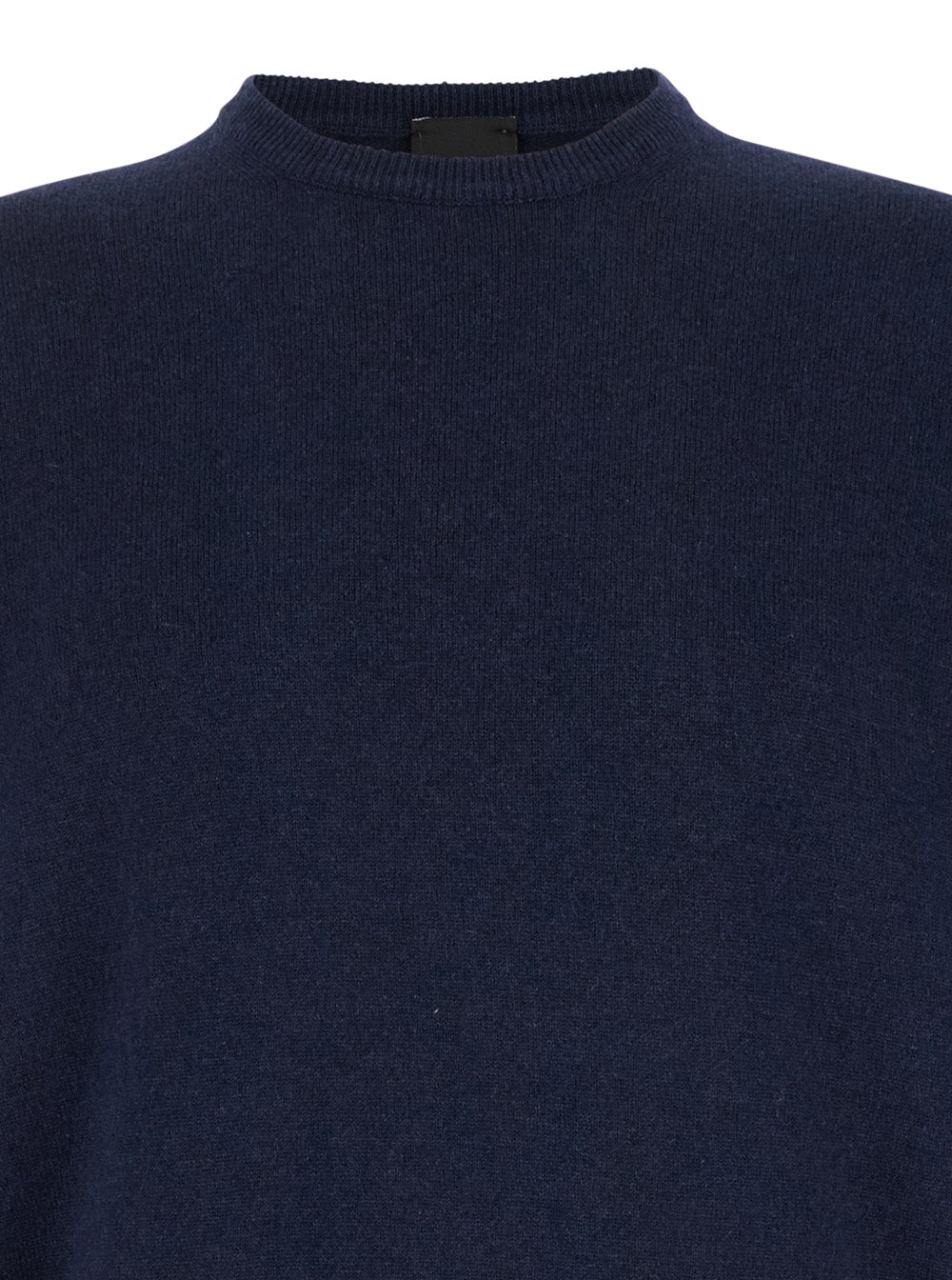 Leplain Men Crewneck Sweater In Merino Wool And Silk Blend Blue Men