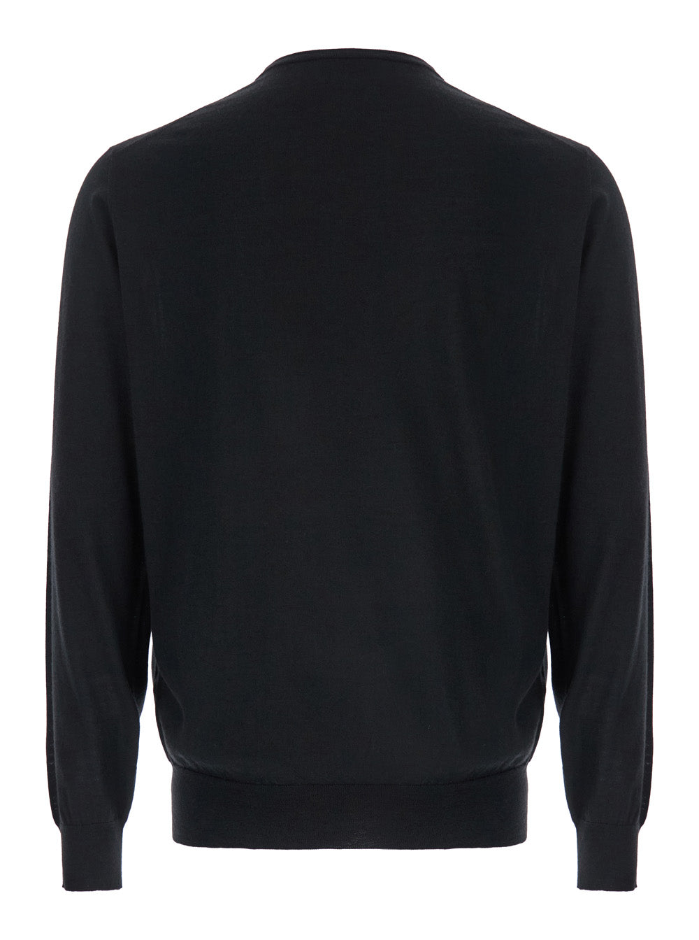 Leplain Men Crewneck Sweater In Wool And Cashmere With Long Sleeves And Black Color For Men