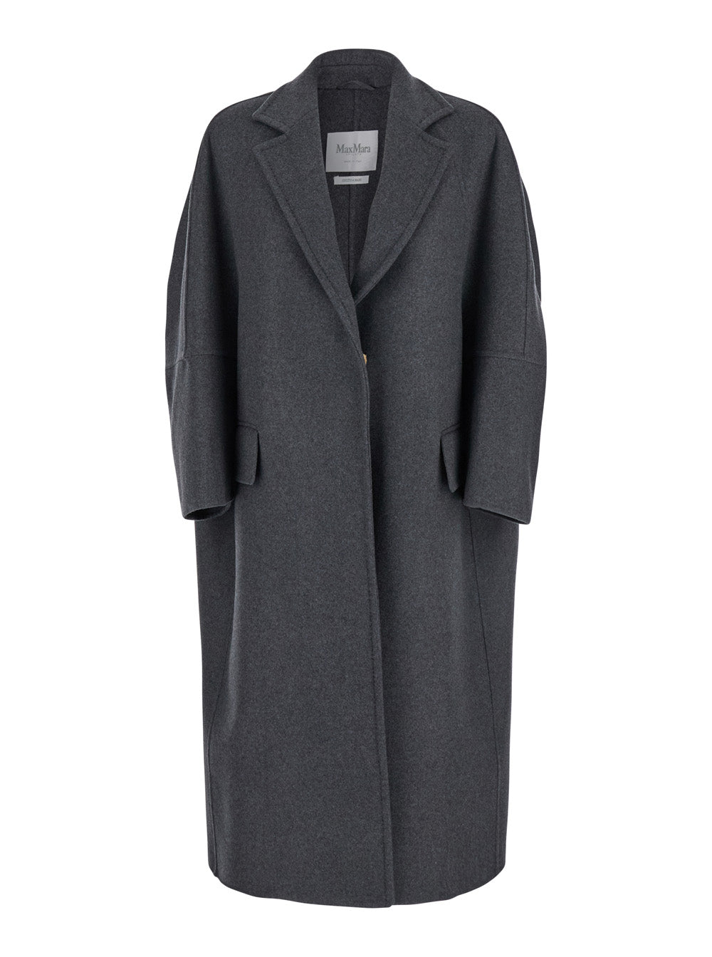 MAX MARA Max Mara Women 'Asburgo' Grey  Coat With Notched Revers In Virgin Wool Blend Woman