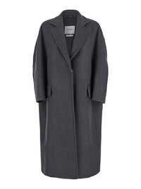 MAX MARA Max Mara Women 'Asburgo' Grey  Coat With Notched Revers In Virgin Wool Blend Woman