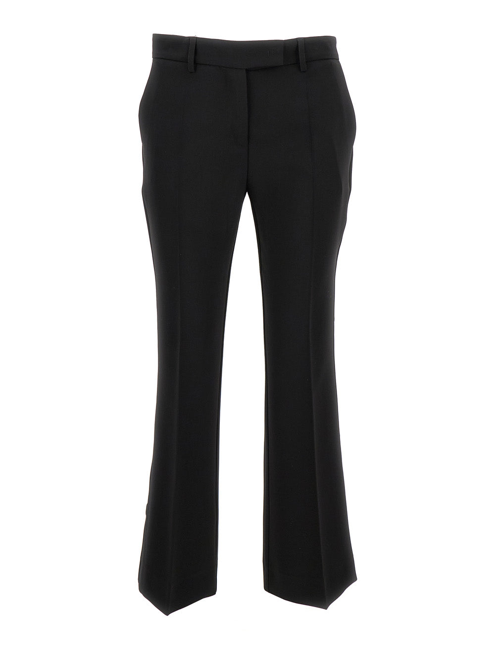 Leplain Women Black 'Cady' Low Waist Flared Pants In Stretch Fabric Woman