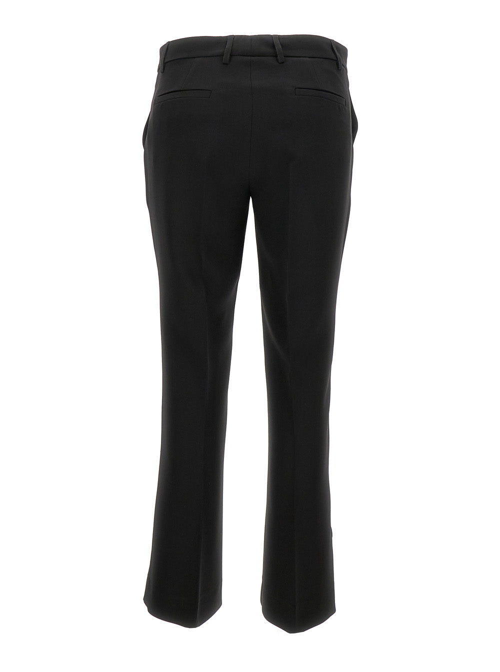 Leplain Women Black 'Cady' Low Waist Flared Pants In Stretch Fabric Woman
