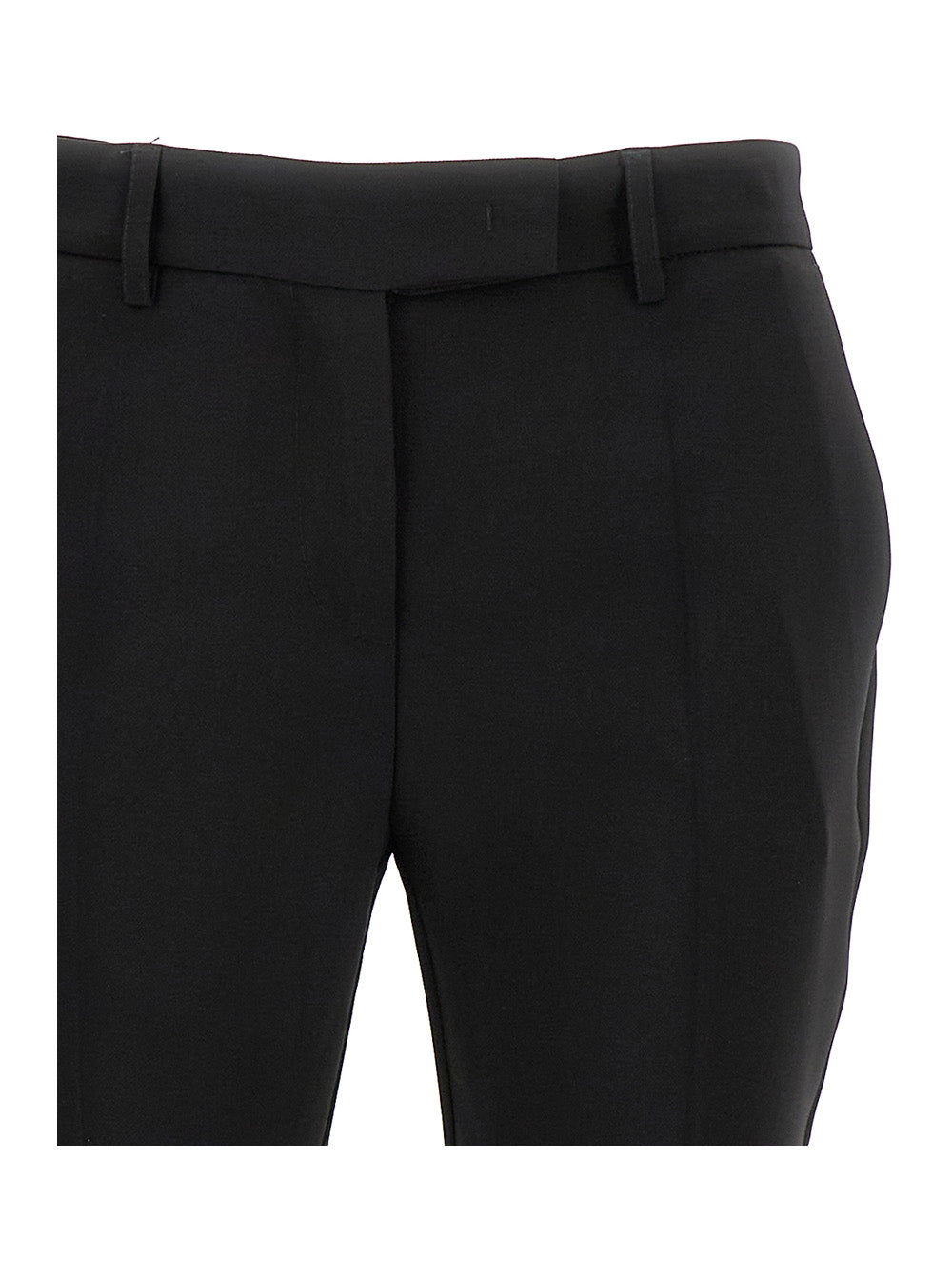 Leplain Women Black 'Cady' Low Waist Flared Pants In Stretch Fabric Woman