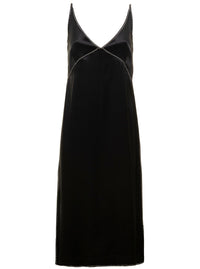 DRIES VAN NOTEN Dries Van Noten Women Black Dana Slip Dress With Sequin Embellishment In Satin Woman