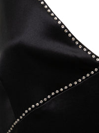 DRIES VAN NOTEN Dries Van Noten Women Black Dana Slip Dress With Sequin Embellishment In Satin Woman