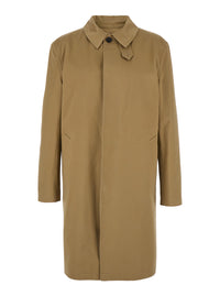 Saint Laurent Men Beige Trench With Hidden Button Closure In Cotton Man