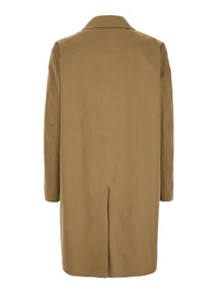 Saint Laurent Men Beige Trench With Hidden Button Closure In Cotton Man