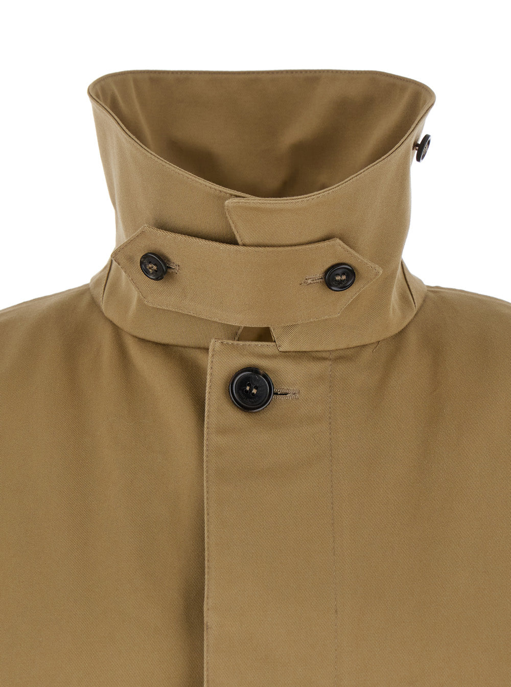 Saint Laurent Men Beige Trench With Hidden Button Closure In Cotton Man