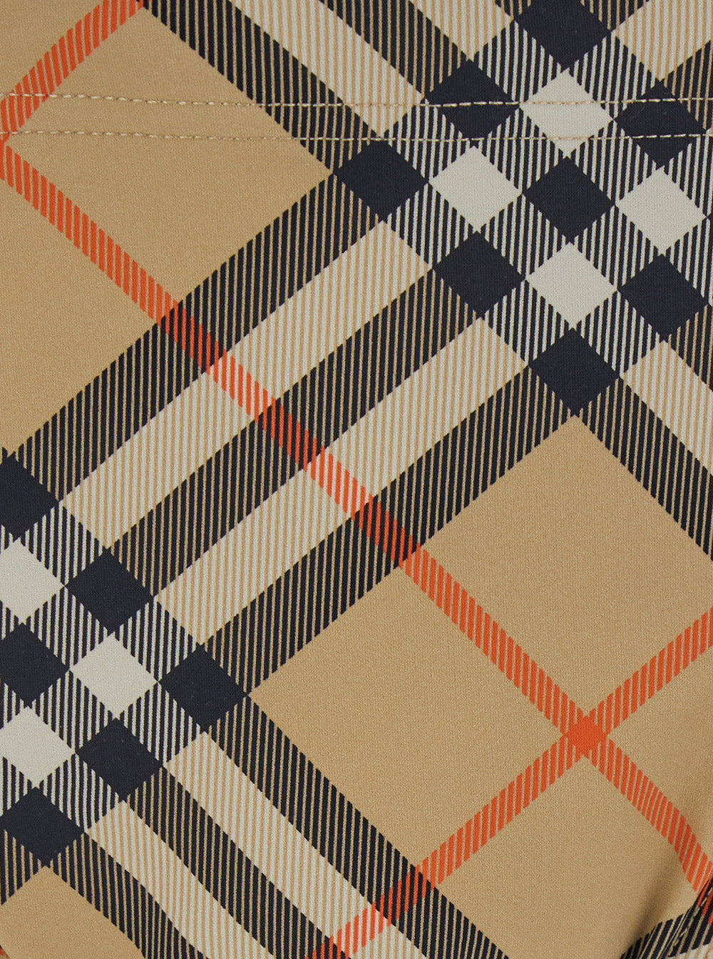 Burberry Men Beige Speedo With Check Motif In Polyamide Man